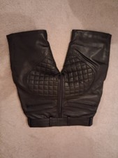 Black soft leather padded