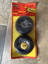 Dubro 1/4 Scale Treaded Lightweight J-3 Cub Wheels 4-1/4" Diameter Pair RC Plane