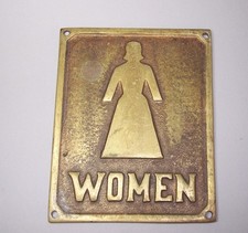 Vintage Solid BRASS WOMEN WC