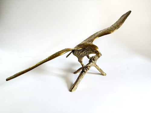 Large vintage solid - solid, brass