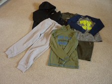 BOYS CLOTHES BUNDLE TOPS SWEATSHIRTS  X7 ITEMS AGE 9-10 GUC IDEAL PLAYWEAR