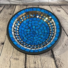 28cm Blue Round Mosaic