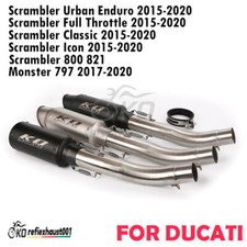 51mm Exhaust Muffler Mid Pipe Slip For Ducati Monster 797 17-20 Scrambler 15-20