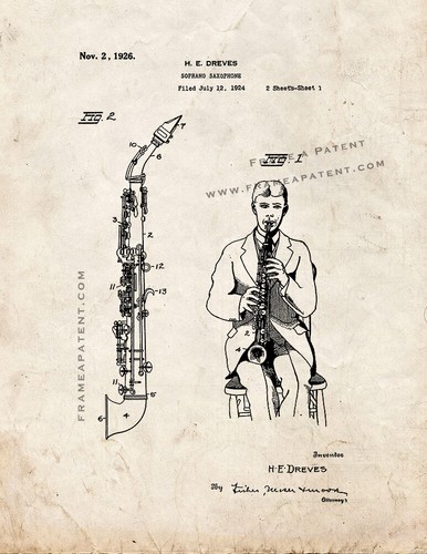Soprano saxophone patent - soprano,