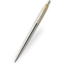 HOME OFFICE PARKER JOTTER BALLPOINT PEN BLACK INK STAINLESS STEEL SILVER GOLD