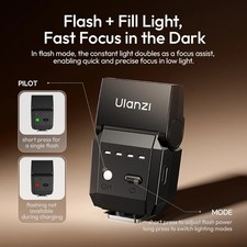 Ulanzi SL03 Mini Camera Flash Speedlite Flashlight for Canon Nikon Sony Fujifilm
