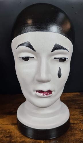 Vintage pierrot face bust - vintage,
