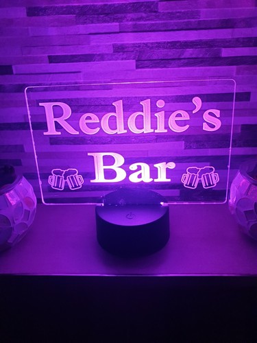 Personalised led bar sign - personalised,