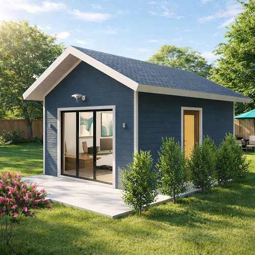 Backyard office plans - backyard,