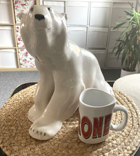 Large Vintage Lomonosov Porcelain Polar Bear USSR Sculpture Figurine Antique