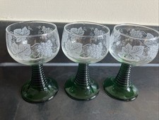 3 X Vintage Grape & Vine Green