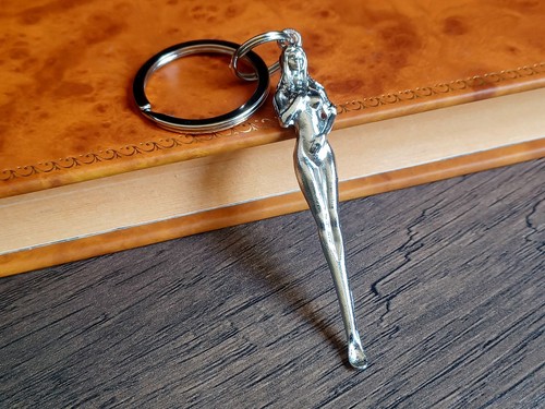 Mini silver ear spoon - ear, keyring