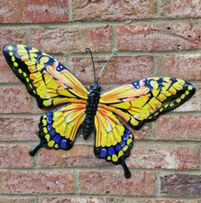 Large Yellow Metal Butterfly