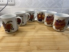 Royal Worcester Evesham Gold Coffee Mugs X6