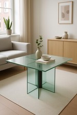 Square Glass Desk Home Office