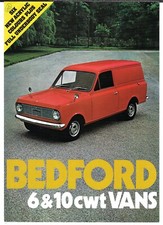 Bedford HA Van 1973-1974 UK Market Foldout Brochure 6cwt & 10cwt Vauxhall Viva