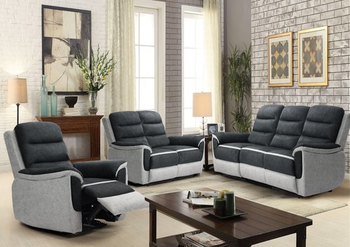 Grey recliner sofa two tone - recliner,