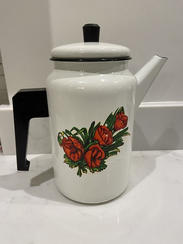 Vintage retro white enamel - vintage/retro,