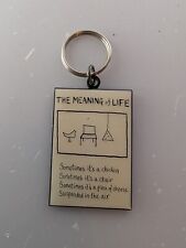 Edward Monkton The Meaning Of Life Keychain Keyring 2003 Used