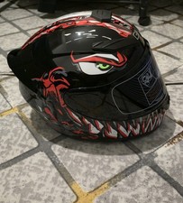 Motorbike Helmet Black Red and