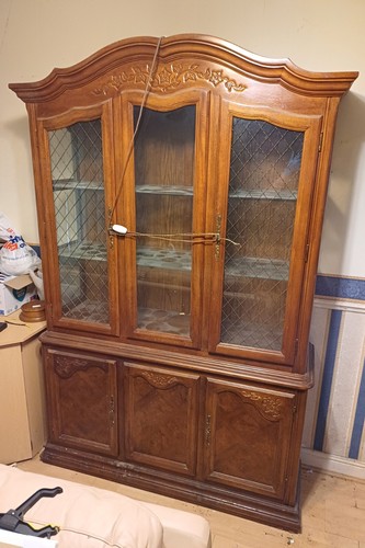 Large wooden and glass - large,