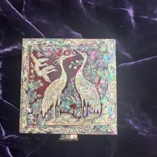 Jewellery Box Paua Shell Storks