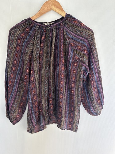 Tucker blouse silk abstract - silk,