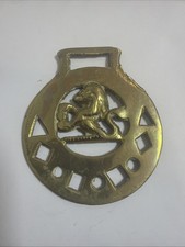 Brass horse medallion ornament - horse,