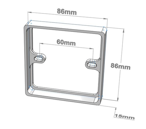 Gang socket switch - gang, back