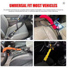 Seat Belt Lock Steering Wheel Lock Car Security Anti-Theft Device Yellow