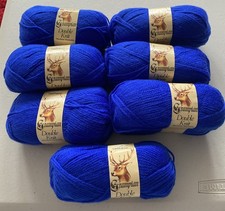 Hayfield Grampian DK 15% Wool 7x50g Royal Blue Knitting Wool/Yarn