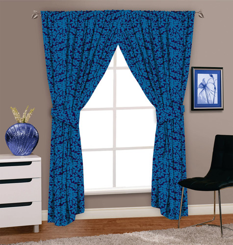 Autumnal blue curtains x - 66",