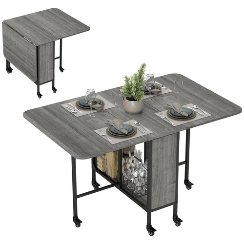 Homcom mobile drop leaf table - homcom,