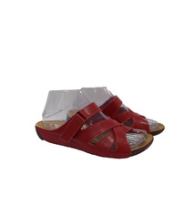 Pavers Sandals Red Flat UK 4