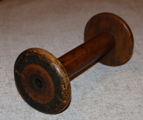 Antique wooden spool 26 5cm - antique,