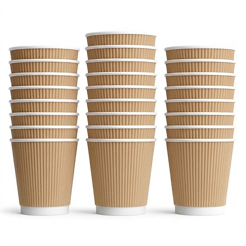 Brown triple wall paper coffee - wall,