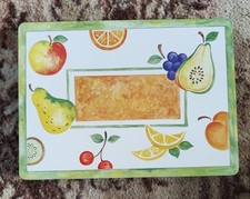 Retro Fruit Pattered Table/Plate Placemats, set of 6