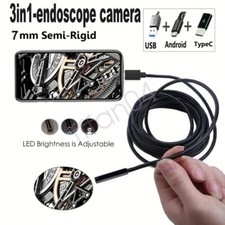 USB Type C Endoscope Borescope Snake Inspection Camera 3 in 1 for Phone Android
