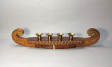 Vintage Wood Brass Gondola