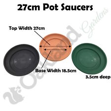 Plant Pot Saucer Round Strong Plastic Base Water Drip Tray Saucers 20 27 32 43cm