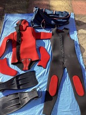 Diving Suit  Winter  long Johns & Top Fit Person 5’8”/172.72cm  M Socks Fins Bag