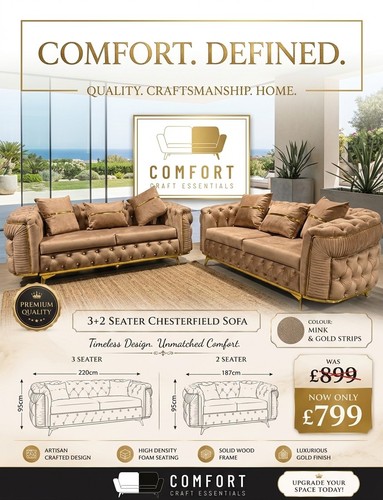 Luxury mink chesterfield 2 - mink,