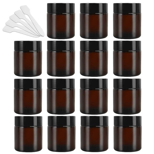 Amber glass jars pack - amber,