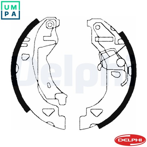 Brake shoe set - brake, fiat