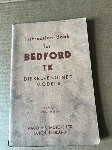 Bedford instruction book - bedford, tk