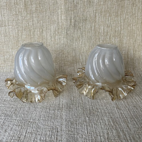 Pair ruffle edged glass - ruffle,