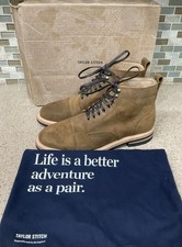 Taylor Stitch The Moto Boot Golden Brown Suede Mens Sz 10.5D Store Floor Model