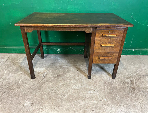 Vintage dark wood brown - dark, desk