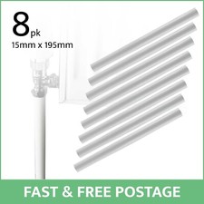 8x White Radiator Pipe Sleeves Sleeve Shrouds 15mm Copper Heating Pipes Cover