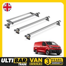 Vauxhall Vivaro Roof Rack for 2019+ LWB (L2) 3x Bars & Roller Van Guard Trade